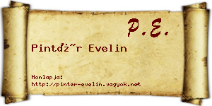 Pintér Evelin névjegykártya