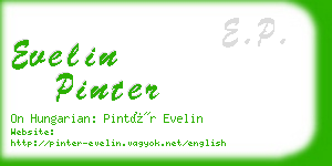 evelin pinter business card